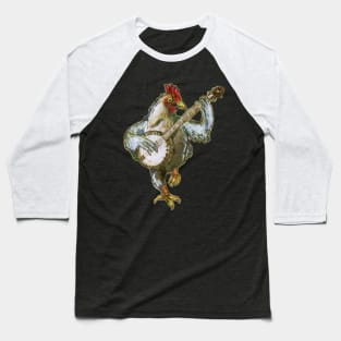 Banjo Playing Chicken Baseball T-Shirt